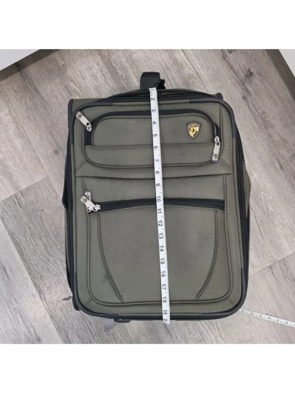 HEYS Olive Green Rolling Carry-On Luggage With Telescopic Handle alot of storage